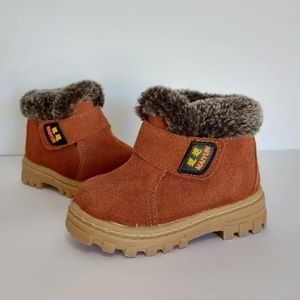 MAIYUN Toddler Shoe Size 7 Winter Fashion Snow Boot | Rust Color | Faux Fur